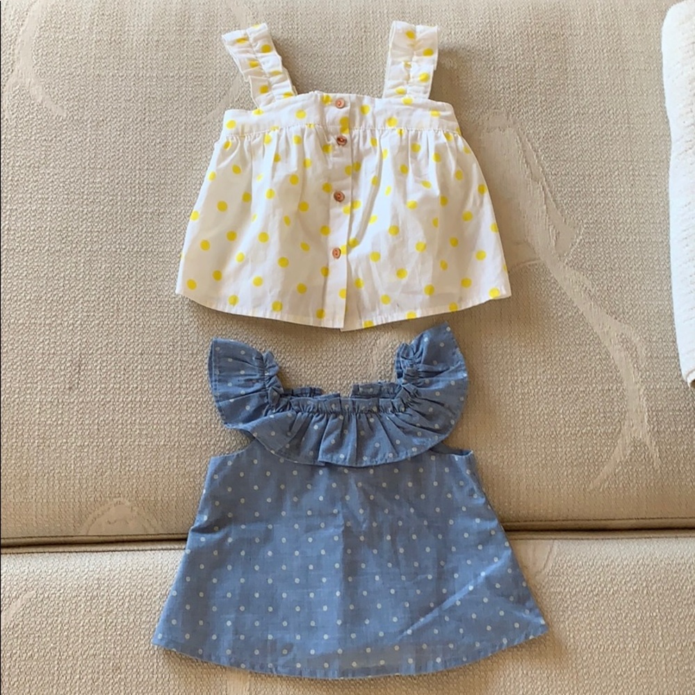 Selling 2 Baby Girl Tops 3-6m NWOT